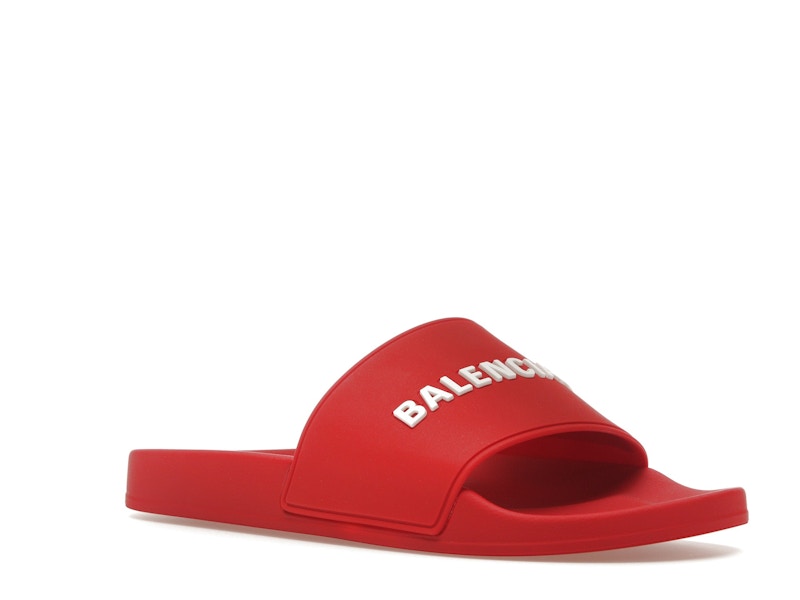 Balenciaga Pool Slide Red White