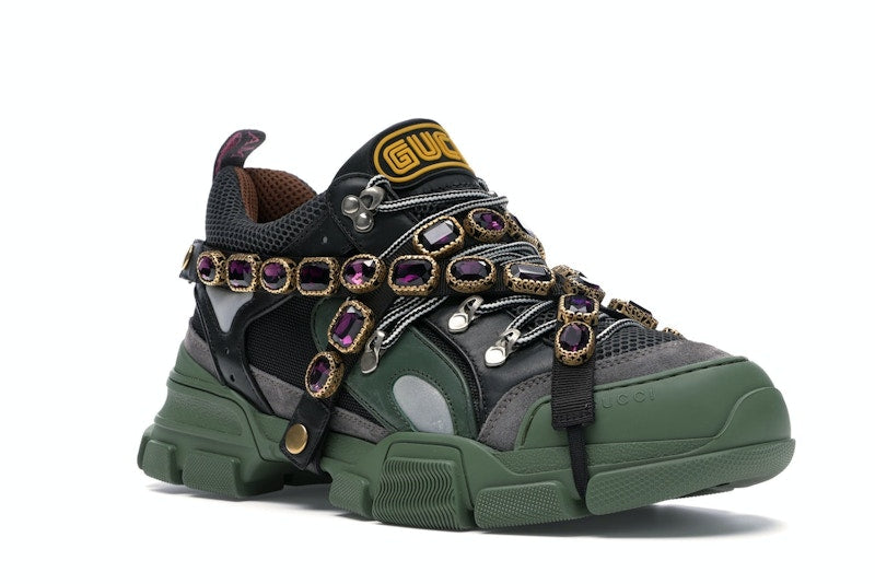 Gucci Flashtrek SEGA Green Removable Crystal