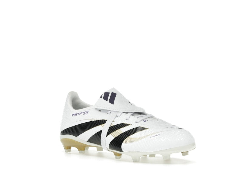 adidas Predator League Fold-Over Tongue FG/MG Cloud White Core Black Gold Metallic (GS)