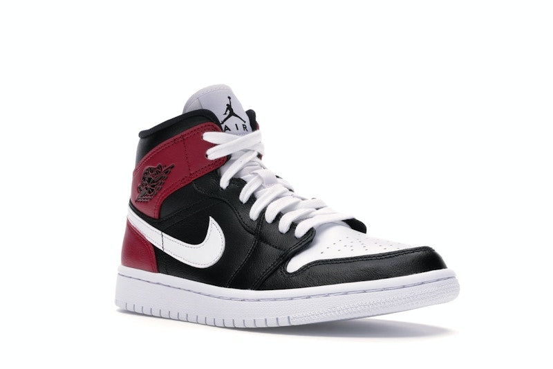 Jordan 1 Mid Black Noble Red (Women's)