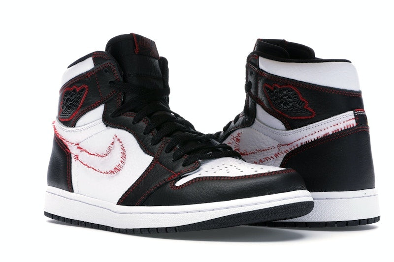 Jordan 1 Retro High Defiant White Black Gym Red