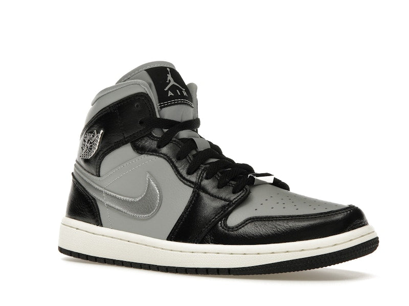 Jordan 1 Mid SE Black Metallic Silver (Women's)