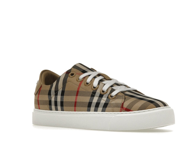 Burberry Vintage Check and Leather Sneakers Archive Beige Check Toe (Women's)