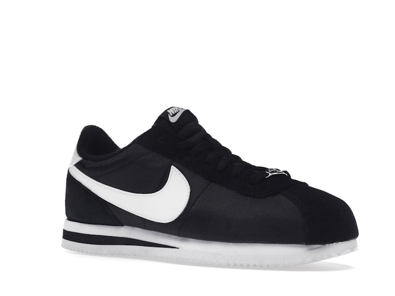 Nike Cortez Basic Nylon Black White-Metallic Silver