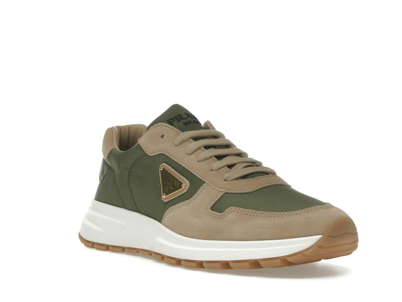 Prada PRAX 01 Sneakers Re-Nylon Brushed Leather Ecru Military