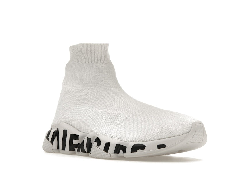 Balenciaga Speed Graffiti Trainers White Black