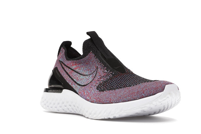 Nike Epic React Moc Flyknit Black University Red Hyper Jade