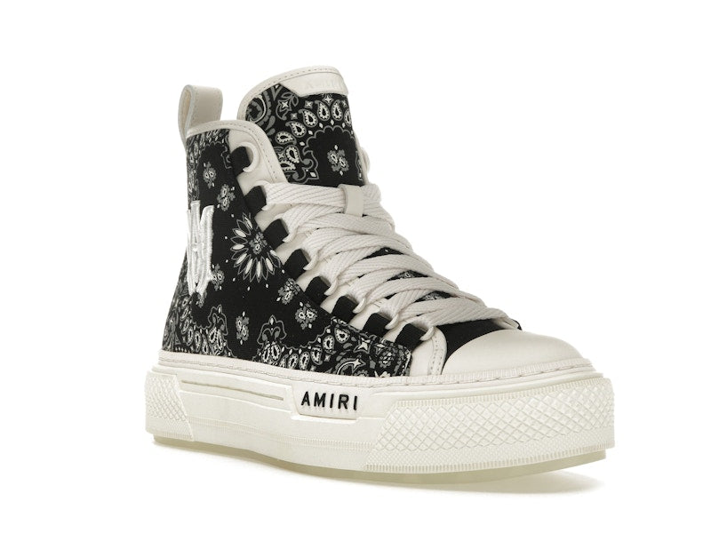 AMIRI Bandana Court Hi-top Sneaker Black White (Women's)