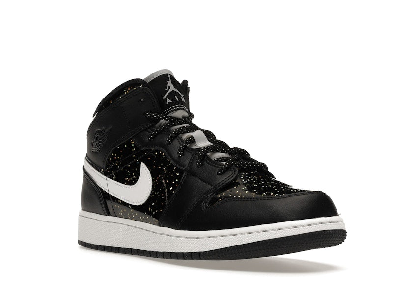 Jordan 1 Mid Black Speckle (GS)