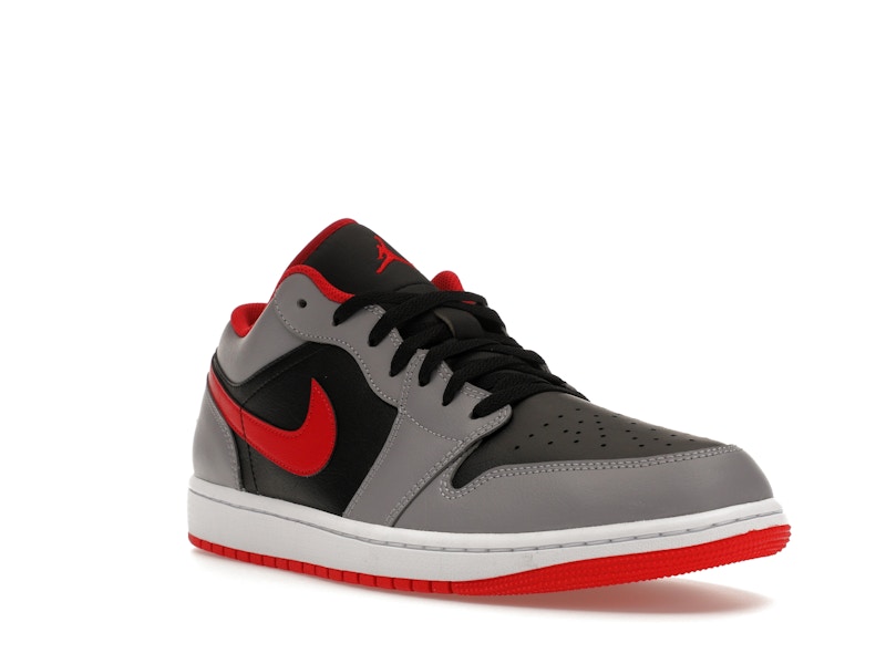 Jordan 1 Low Black Light Smoke Grey Gym Red