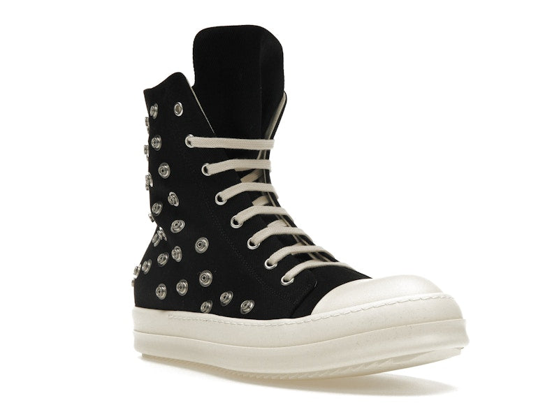 Rick Owens DRKSHDW Sneaks Studded Eyelets Black Milk