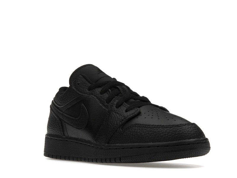 Jordan 1 Low Tumbled Leather Black (GS)