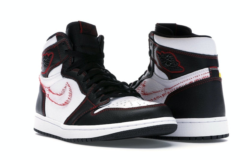 Jordan 1 Retro High Defiant White Black Gym Red