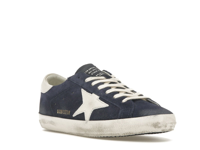 Golden Goose Super-Star Navy Suede White