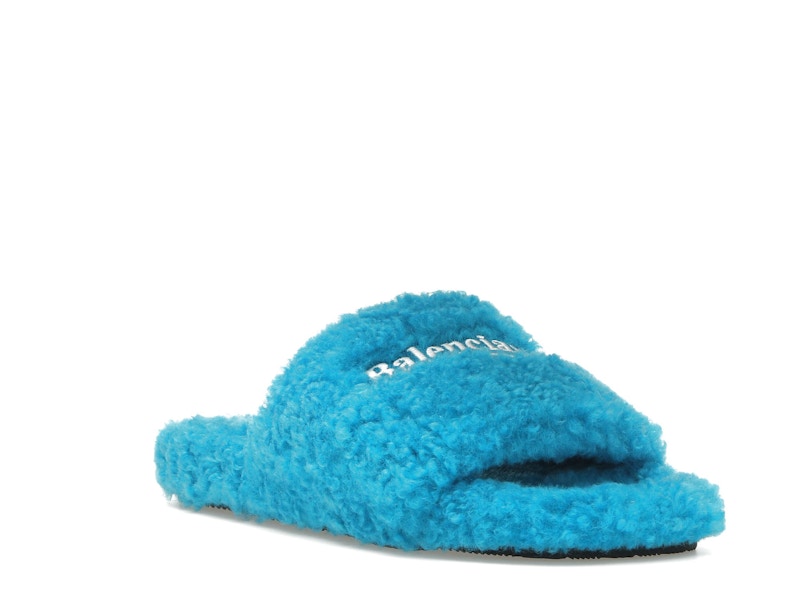 Balenciaga Furry Slide Sky Blue