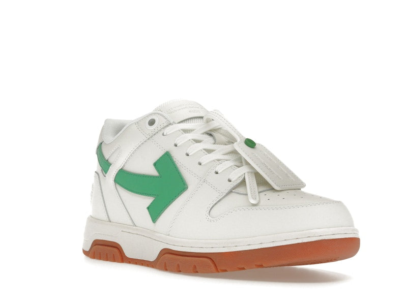 OFF-WHITE Out Of Office OOO Low Tops White Bright Green Brick Red