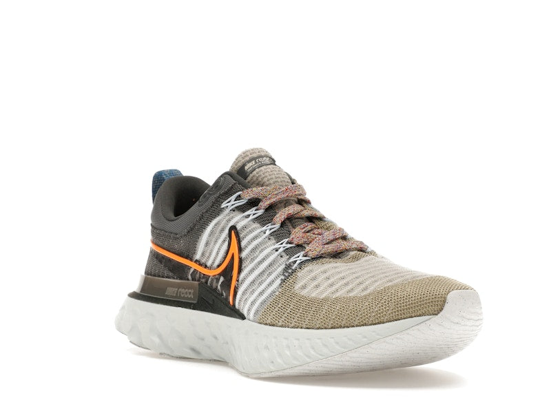 Nike React Infinity Run Flyknit 2 Light Bone Grey Orange