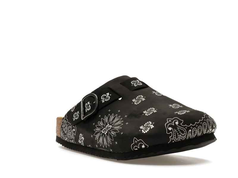 Bravest Studios Suede Paisley Clogs Black