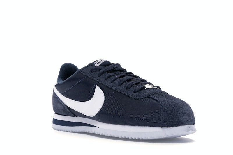 Nike Cortez Basic Nylon Obsidian White-Metallic Silver
