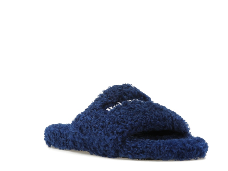 Balenciaga Furry Slide Blue