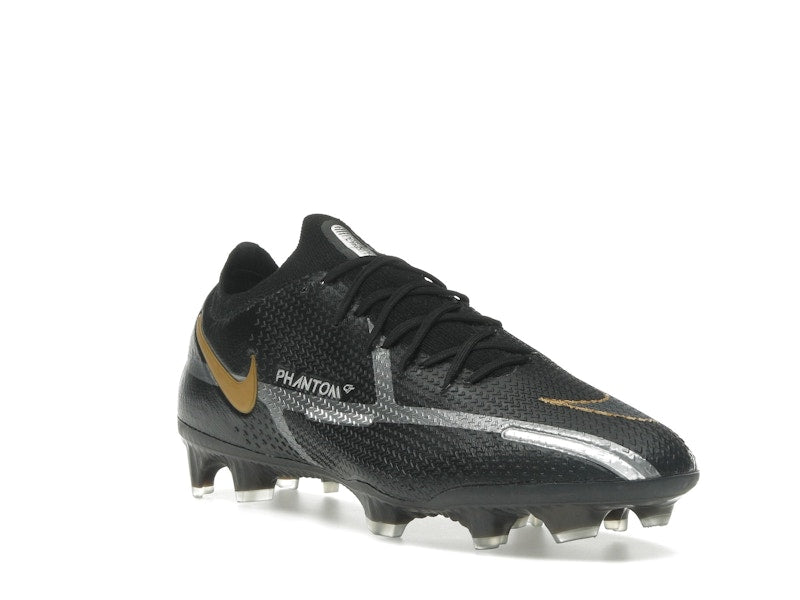 Nike Phantom GT2 Elite FG Black Metallic Dark Grey Metallic Gold