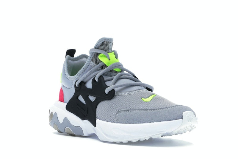 Nike React Presto Wolf Grey Black Rush Pink Volt (GS)