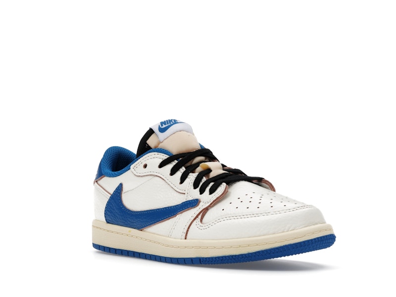Jordan 1 Retro Low OG SP Fragment x Travis Scott Sail Military Blue (PS)