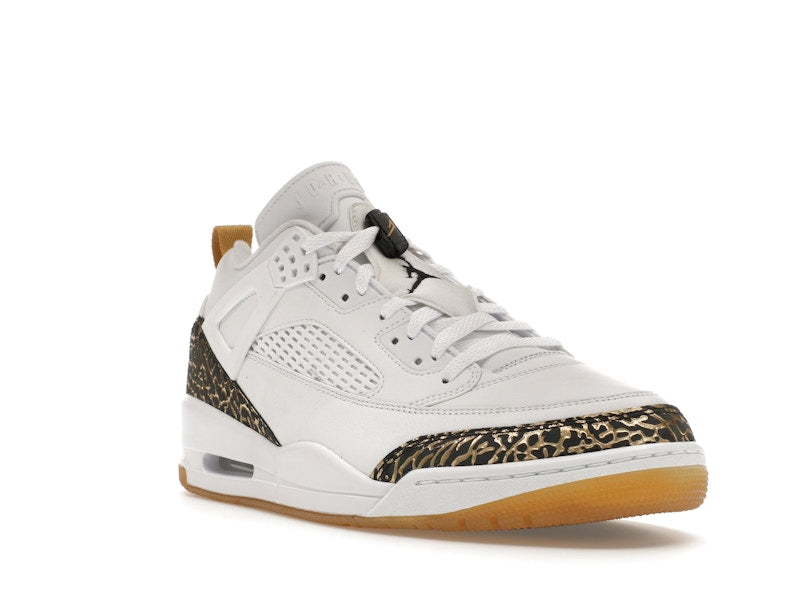 Jordan Spizike Low White Metallic Gold