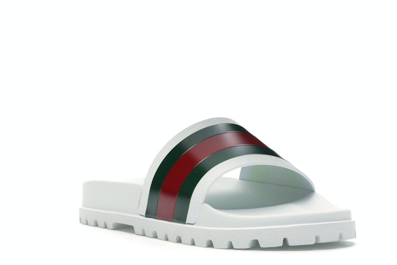 Gucci Web Slide Sandal White