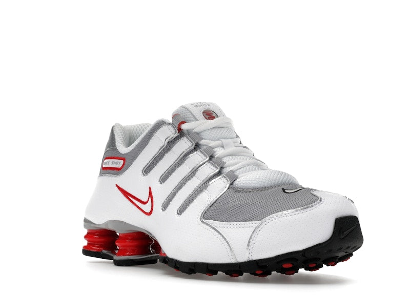 Nike Shox NZ White Red Metallic Silver