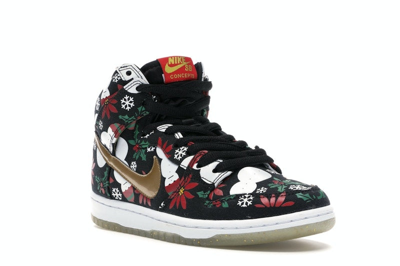 Nike SB Dunk High Concepts Ugly Christmas Sweater Black (Special Box)
