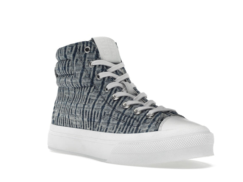 Givenchy City High Top In 4G Denim Blue White