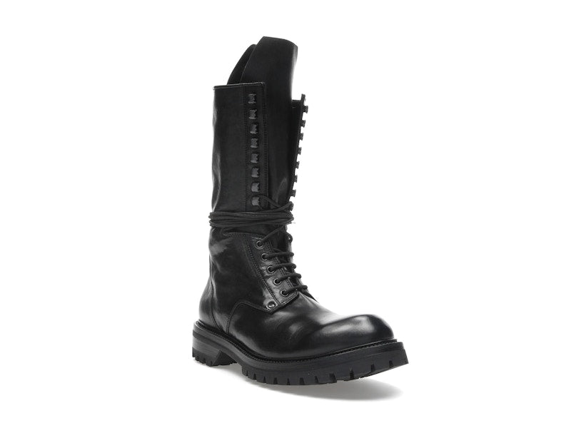 Rick Owens Army Laced Boot Black