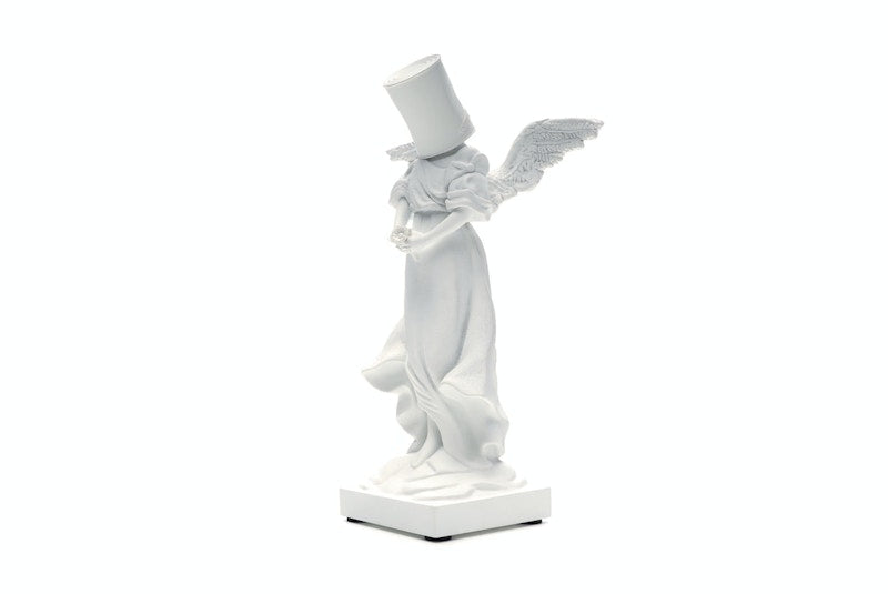 Banksy Bucket On Head Figure White