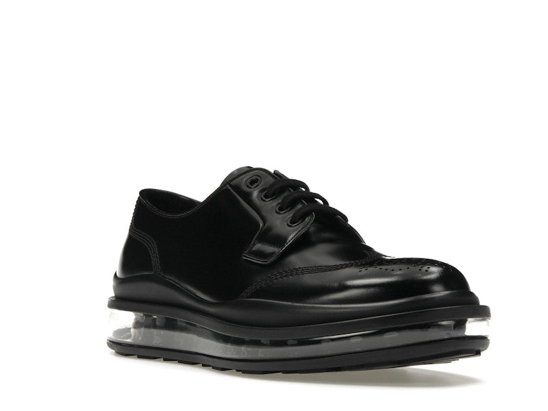 Prada Lace-Up Derby Black Brushed Leather