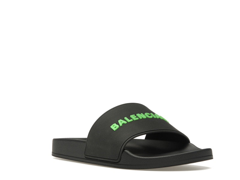 Balenciaga Pool Slide Black Fluo Green (Women's)