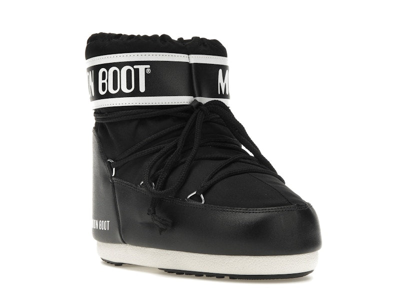 Moon Boot Icon Low Nylon Boot Black White