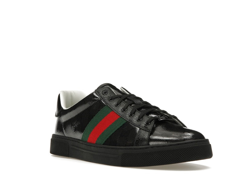 Gucci Ace GG Crystal Canvas Black