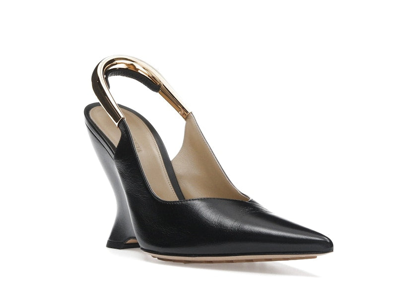 Bottega Veneta Punta Pointed-Toe Slingback Pumps Black (Women's)