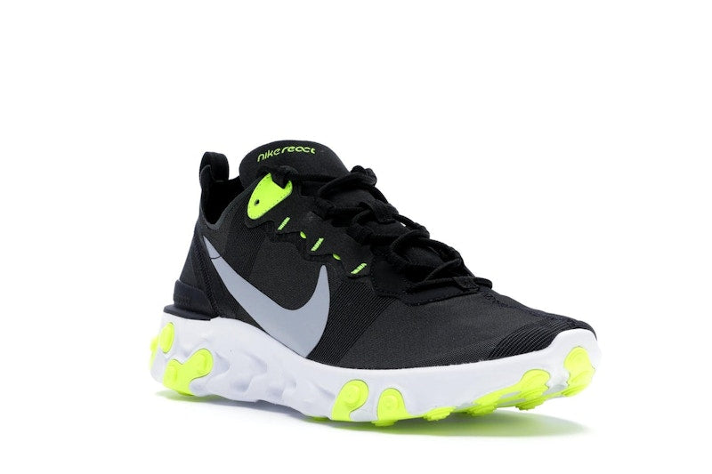 Nike React Element 55 Black Wolf Grey Volt