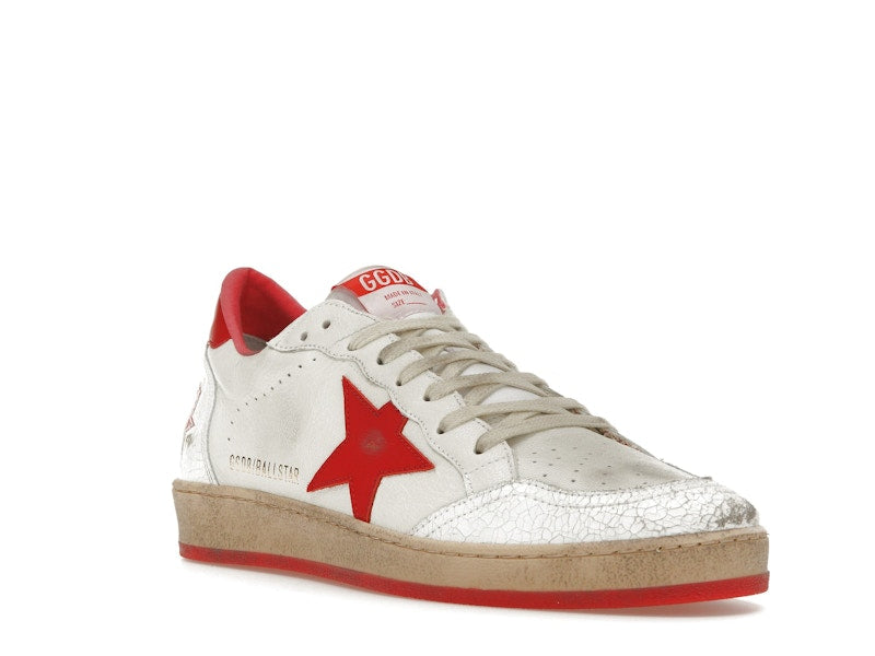 Golden Goose Ball-Star Low White Red