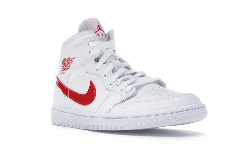 Jordan 1 Mid White University Red (Women's)