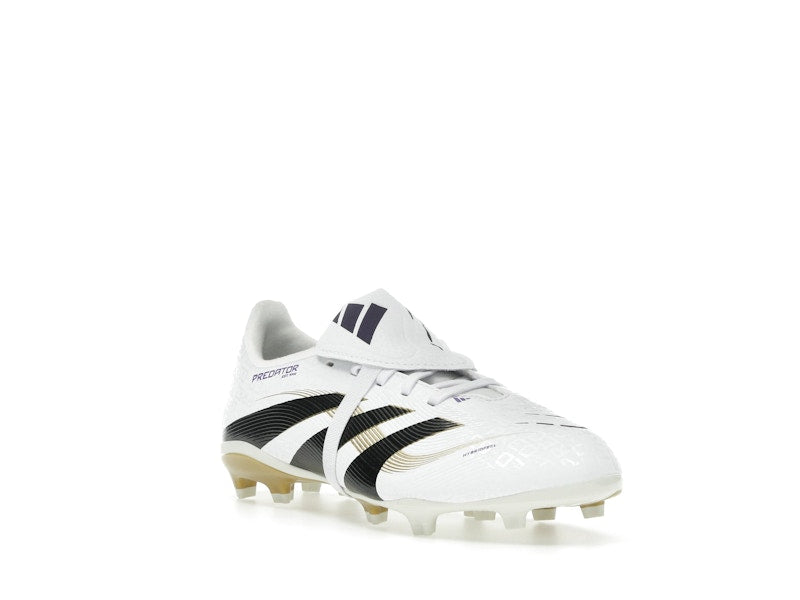 adidas Predator League Fold-Over Tongue FG/MG Cloud White Core Black Gold Metallic (GS)