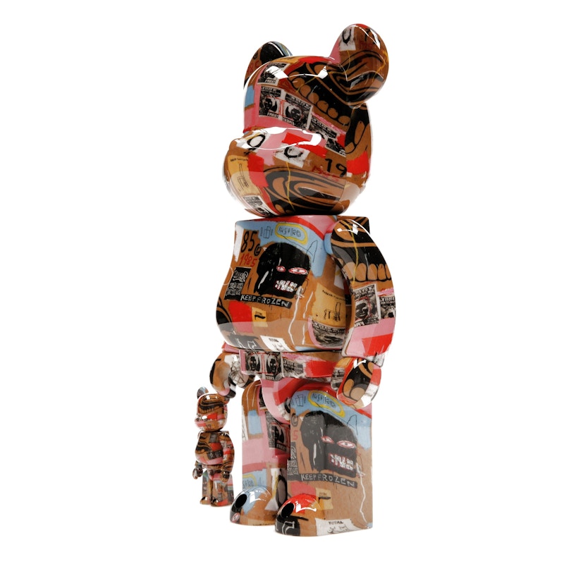 Bearbrick Andy Warhol x JEAN-MICHEL BASQUIAT #2 100% & 400% Set