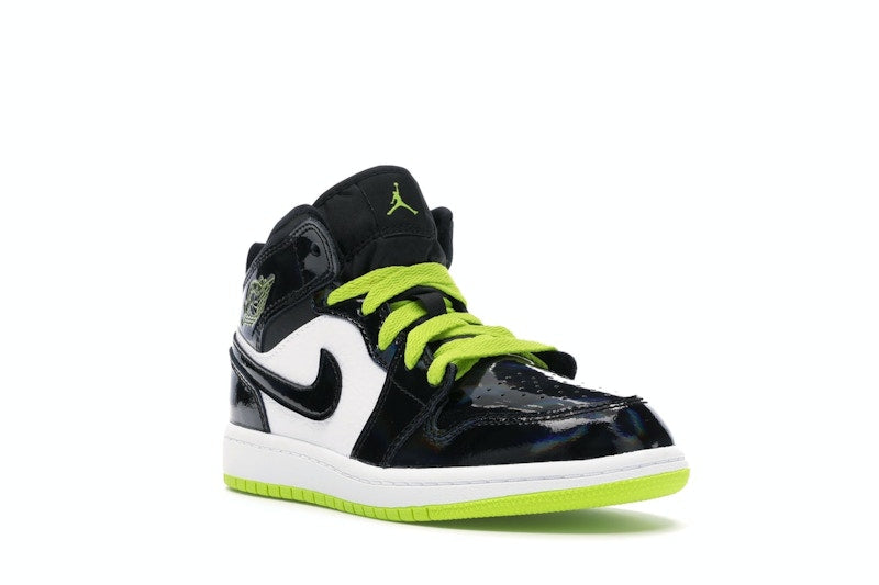 Jordan 1 Mid Black Cyber Mystic Green (PS)