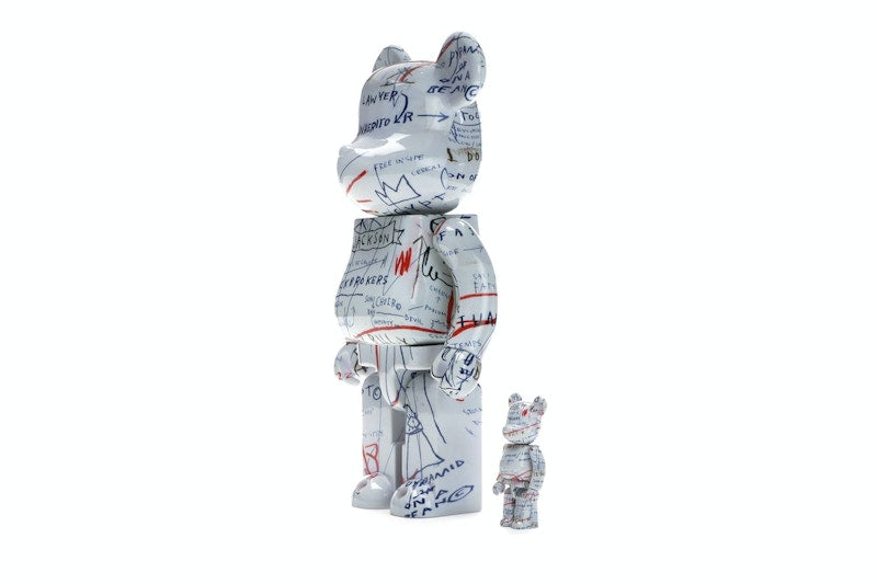 Bearbrick Jean-Michel Basquiat 2 100% & 400% Set White