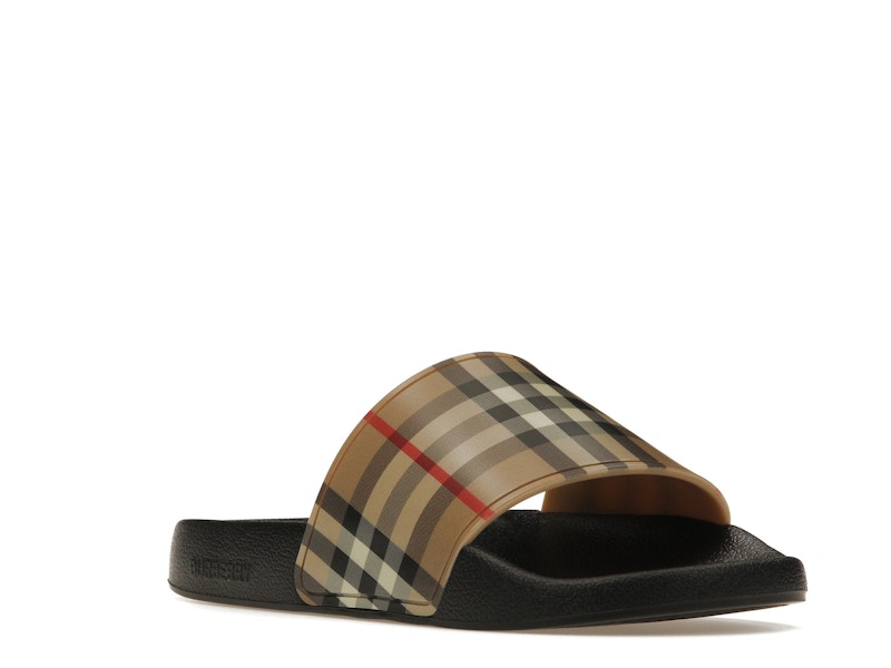 Burberry Check Print Slides Archive Beige (Women's)