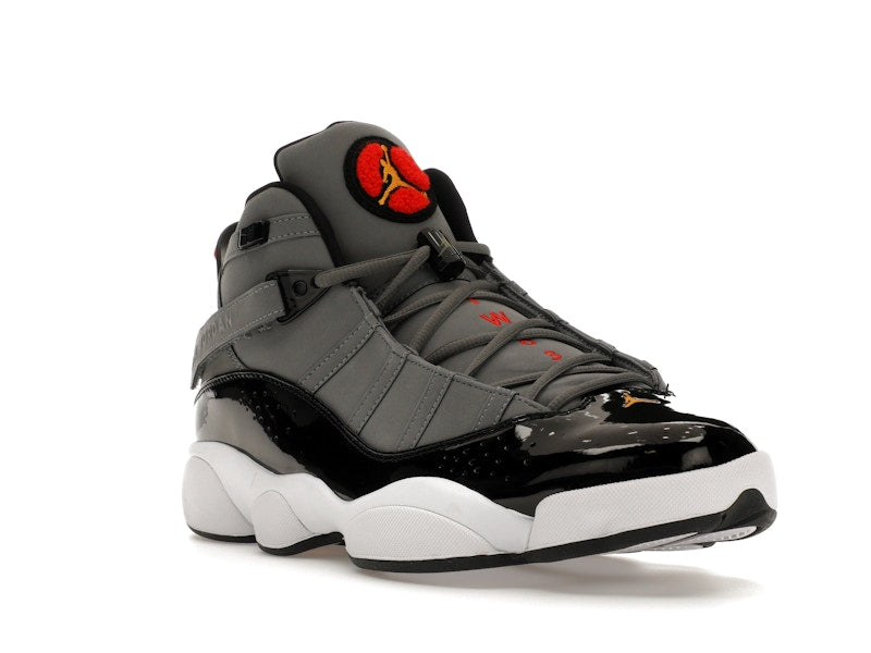 Jordan 6 Rings Smoke Grey Black Red Gold