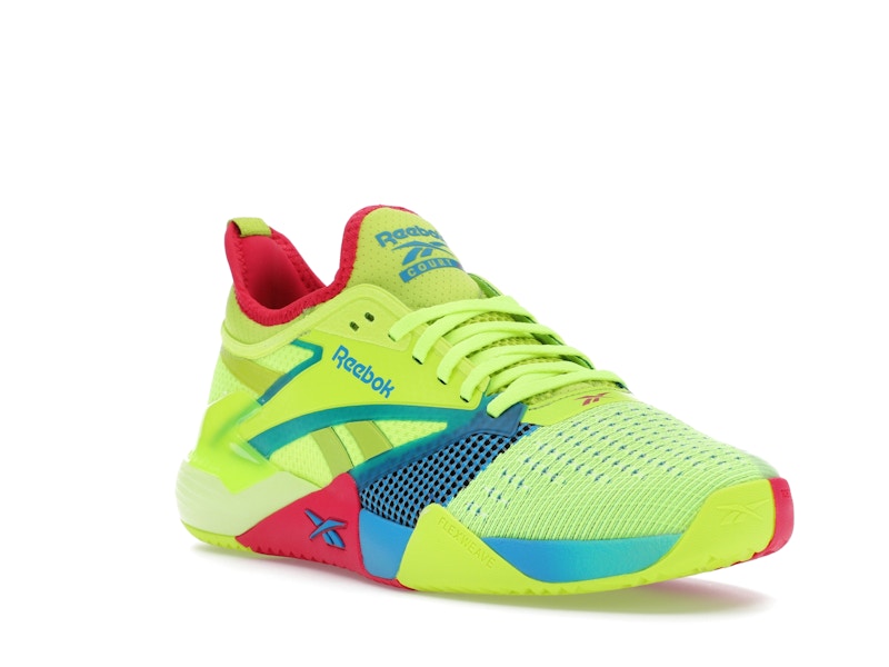Reebok Nano Court Digital Lime Aqua Bold Pink