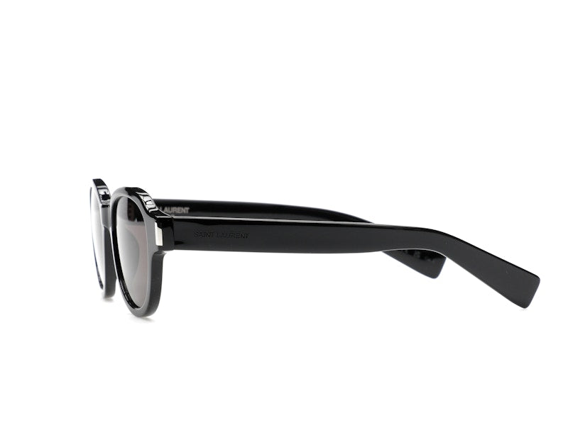Saint Laurent Round-Frame Acetate Sunglasses Black/Black/Black (SL546-30013743-001)